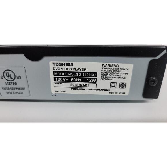 Toshiba SD-4100KU DVD Player -Digital Video WORKING TESTED - Picture 6 of 7
